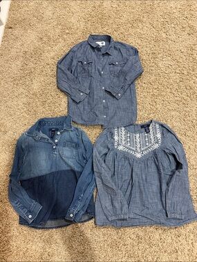 Children's Blue Chambray Shirt - Unbranded